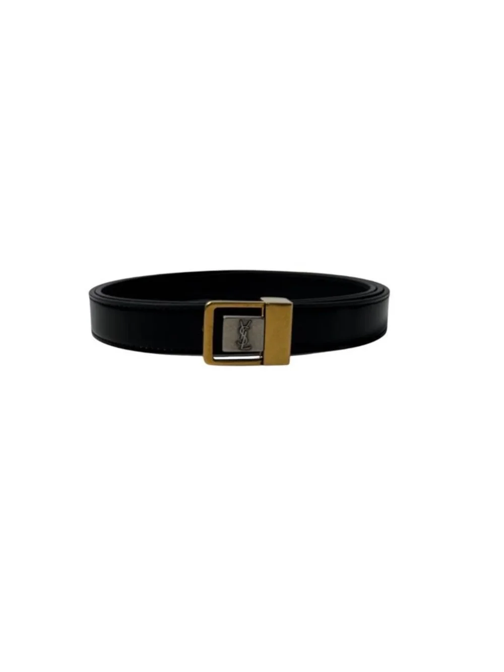 Saint Laurent YSL Yves Belt 100 Shiny Leather